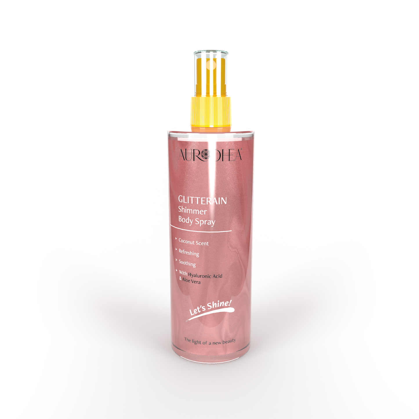 GLITTERAIN – Pink Shimmer Body Spray (mit Kokosduft) - 150ml Chogan/Aurodhea